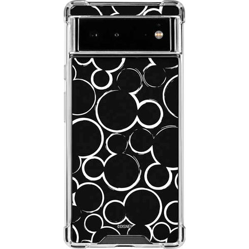 Disney Mickey Mouse Logo Pattern Google Pixel 6 Clear Case